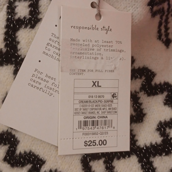 NWT Cheers sweater - Picture 3 of 3